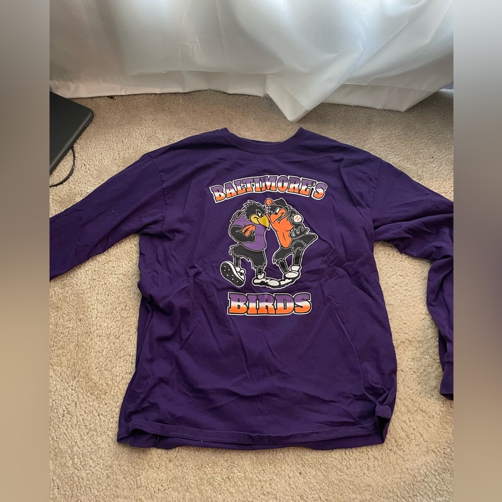 Vintage Gildan Baltimore Orioles/ Ravens Long Sleeve Shirt